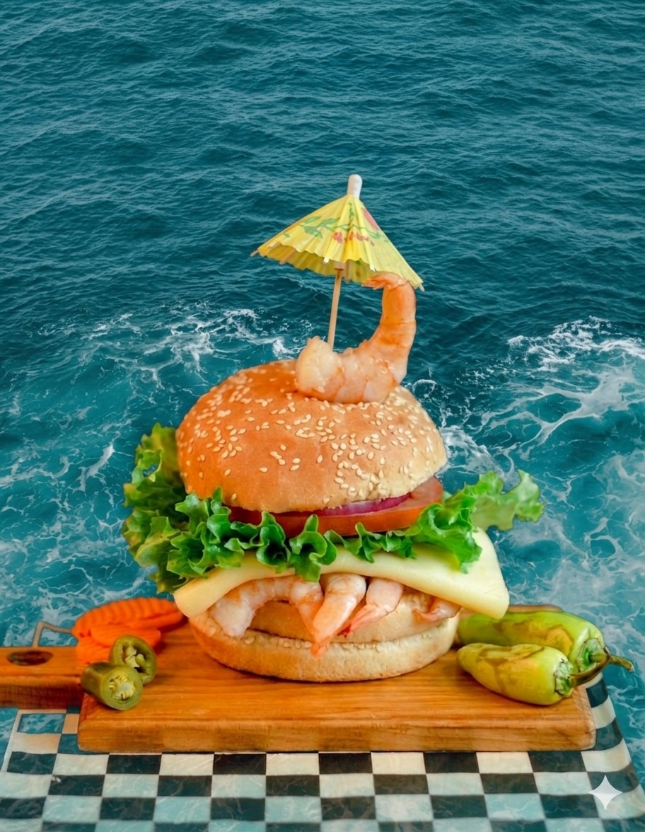 Hamburguesa de Camarón